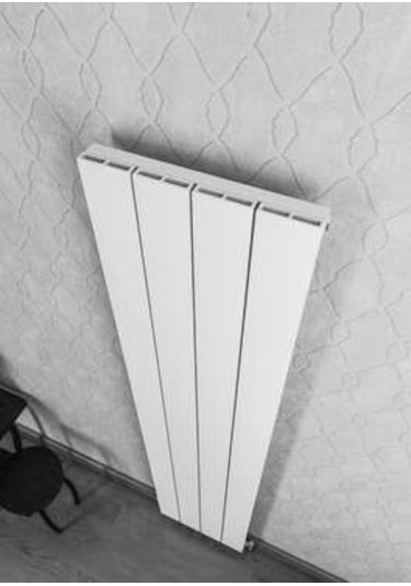 Warma Drama Dikey Alüminyum Radyatör 375x1800 Pütürlü Beyaz Ral 9016
