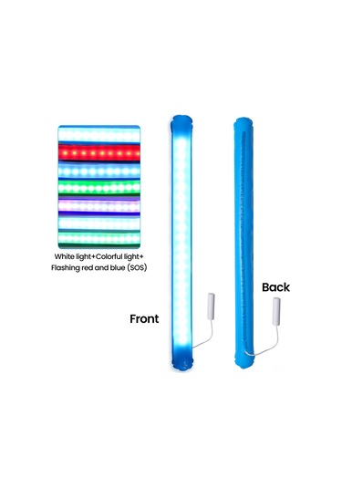 Hfambition Rgb Led Halka Işığı, Çift Katlı, 8-14 Saat Süre, 280 Lumen, Usb Şarjlı, Kamp/tente Uygun, Taşınabilir, Hava İle Doldurulabilir Çok Renkli