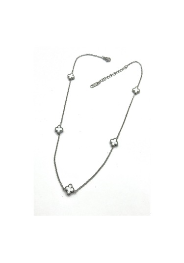 Demokan Düz Minimal Yonca Kolye