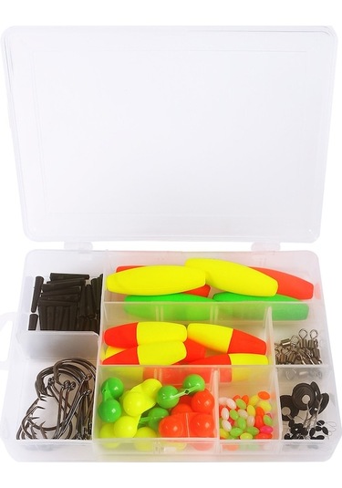 Novahub 102 Parçalık Avrupa Oval Şamandıra Seti - Çeşitli Şamandıra, Çengel Ve Aksesuarlar, Şamandıra Ve Çengel Kombinasyonu