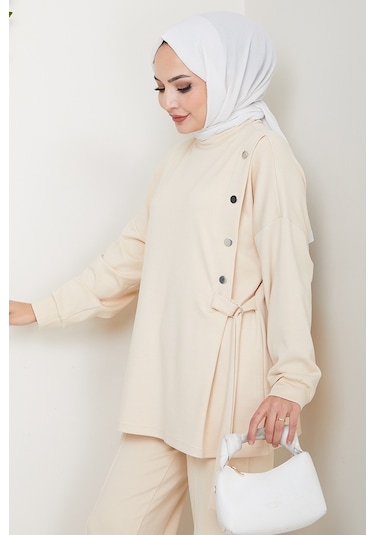 Çıtçıt Detaylı Oysho İkili Takım 1624 - Bej Bej