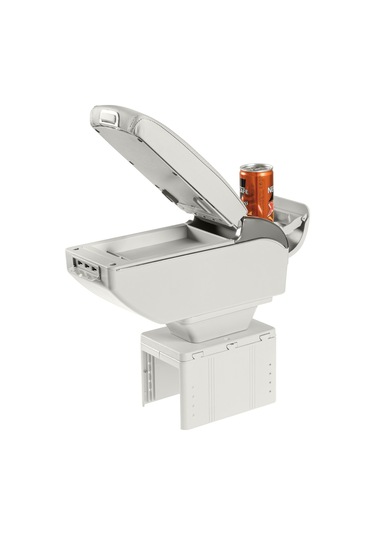 Oto Kolçak Sürgülü Ve Usb Şarj Girişli Tüm Araçlara Uyumlu Kol Dayama 7 Usb Girişli Kolçak Gri