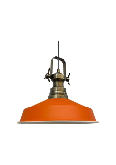 Asaletli Tekli Avize Yeni Eskitme Başlık Retro Sarkıt Lamba Restoran Salon Aydınlatma Turuncu