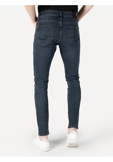 Colins 041 Danny Slim Fit Düşük Bel Düz Paça Koyu Mavi Erkek Pantolon Cl1065256 001