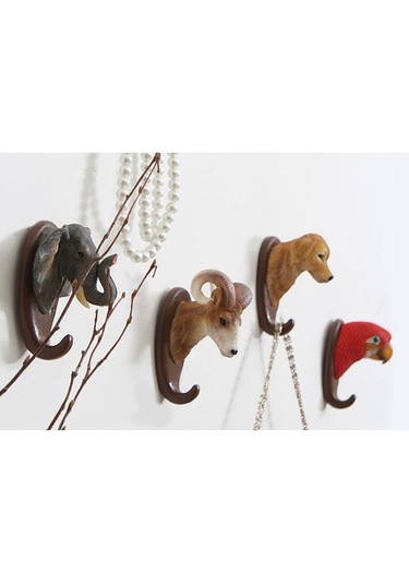 Suntek Yaratıcı Duvara Monte Askılı Ev Dekor Zebra Hayvan Kafası Askı Çok Renkli