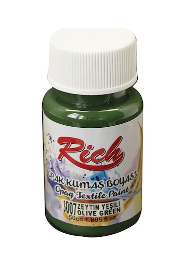 Rıch Akrilik Kumaş Boyası 01921 Zeytin Yeşil 50 CC