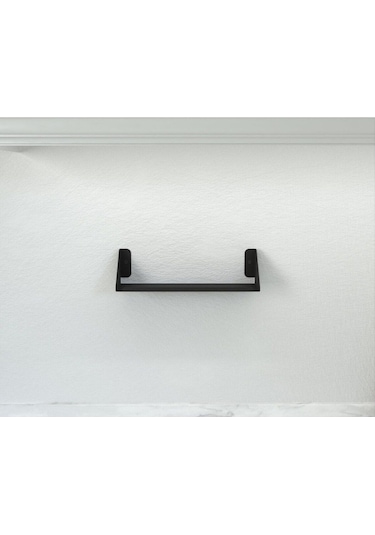 Aju Modern Baharat Rafı, Minimalist Mutfak Depolama, Metal Duvar Baharat Rafı, Mutfak Düzenleyici Raf Siyah