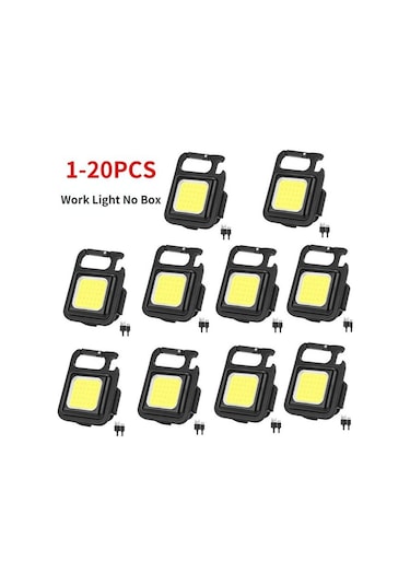 1-20 Adet Led El Feneri Çalışma Işığı Taşınabilir Cep El Feneri Anahtarlık Usb Şarj Edilebilir Açık Kamp İçin Küçük Işık Tirbuşon 2pcs Çok Renkli