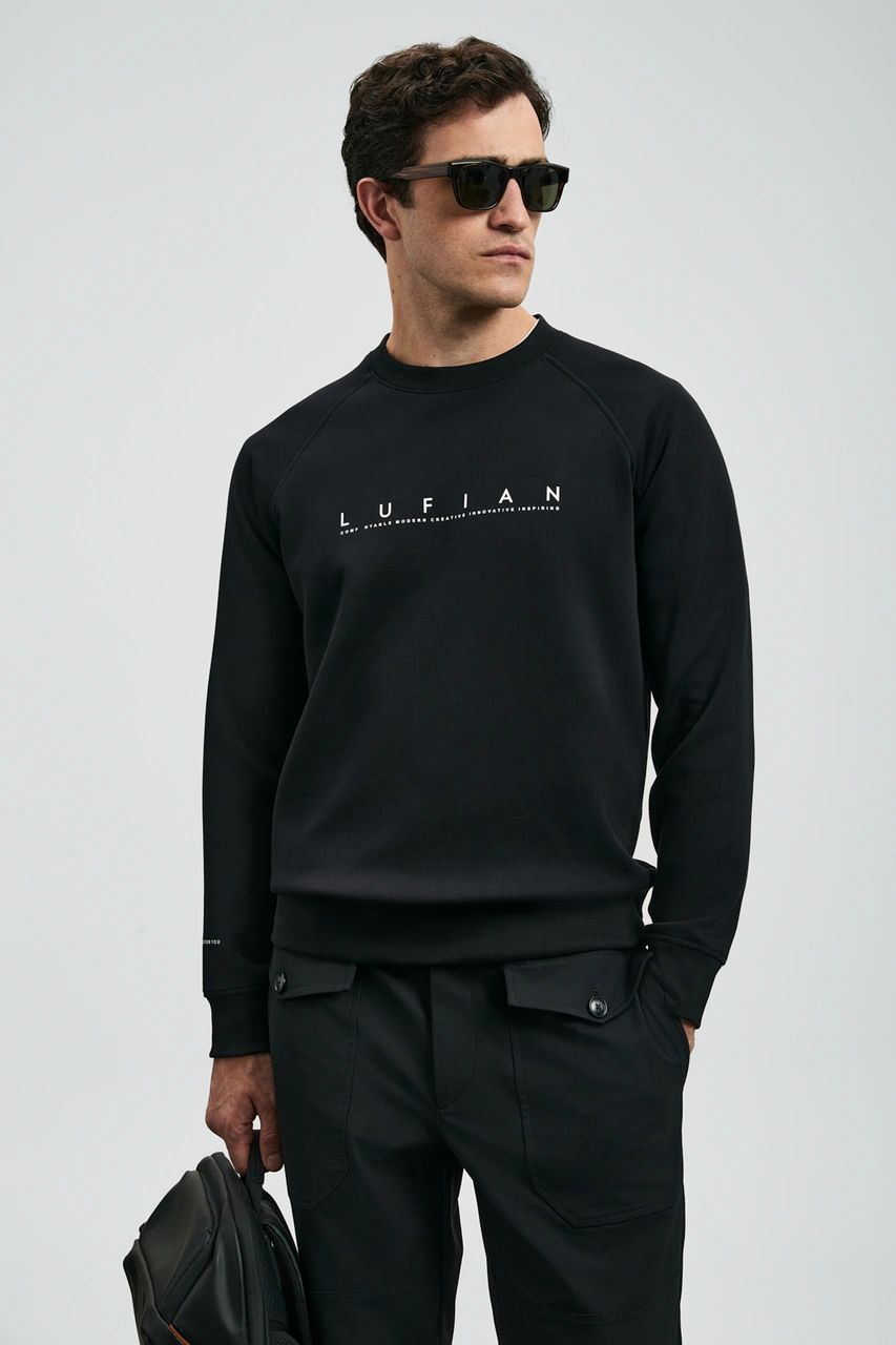 Lufian Cooper Erkek Sweatshirt Siyah Siyah 112030177100100 Siyah