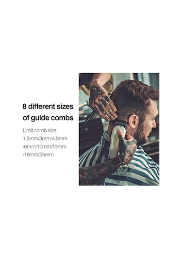 Vkemall 8 Parçalık Saç Kesme Tıraş Makinesi Limit Tarak Seti - Çok Renk Seçenekli, Pp Ve Abs Malzeme