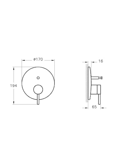 VitrA Origin Ankastre Banyo Bataryası Mat Siyah A4262036 Siyah