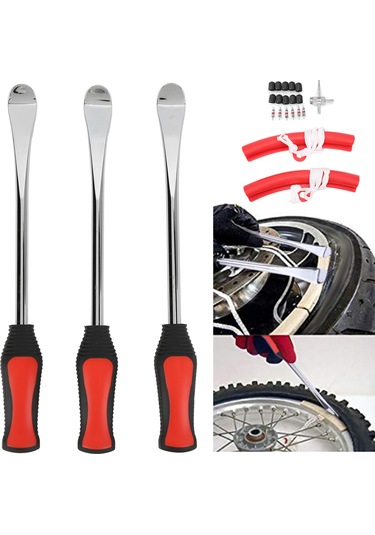 Maiyame Motosiklet, Bisiklet Ve Atv Lastik Tamiri Araç Seti - Kaliteli Krom Vanadyum Çelikten Yapılmış, Ergonomik Tasarım, Kolay Kullanıma Uygun