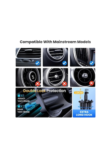 Magsafe Araç Montajı İçin, Araç Hava Firar Telefon Tutucu Dağı 1 Adet