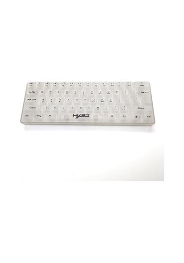 Geeksen 61 Tuşlu Rgb Şeffaf Oyun Klavyesi Usb Arkadan Aydınlatmalı Klavye Ergonomik Tasarım Çıkar Şeffaf