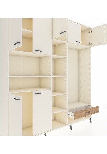 Hyperion Dolap 11 Raflı Tek Çekmeceli 7 Kapaklı 220x44x243 Aytaşı-aytaşı/çam Aytası/atlas Çam Hyperion Dolap 11 Raflı Tek Çekmeceli 7 Kapaklı 220x44x243 Aytaşı-aytaşı/çam Aytası/atlas Çam