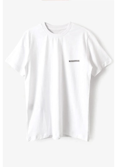 Rakerplus Beyaz %100 Pamuk Unisex Kısa Kollu Çocuk Tişört Beyaz