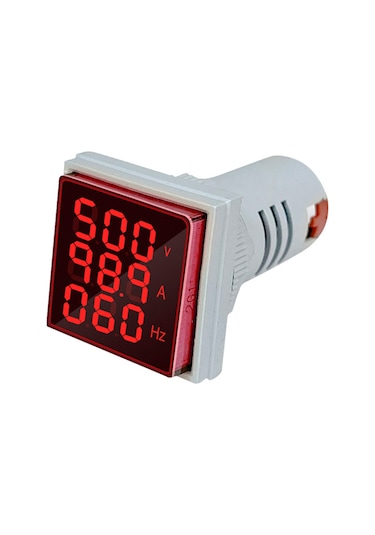 Reedark 3 Fonksiyonlu Ac Voltaj, Akım Ve Frekans Göstergesi - 22mm Led Ekran 60-500v / 0-100a / 20-75hz