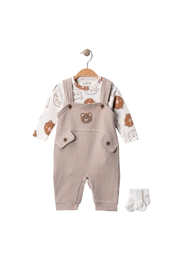 Celira Bej 3 Ay,6 Ay,9 Ay, Erkek Bebek Takım Bej