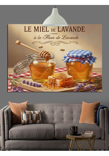 Bal Kavanozları Dekoratif Kanvas - Mdf Ahşap Tablo