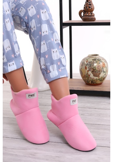 U001 Erkek Kadın Çocuk Ev Pandufu Botu Ev Ayakkabısı Fuşya