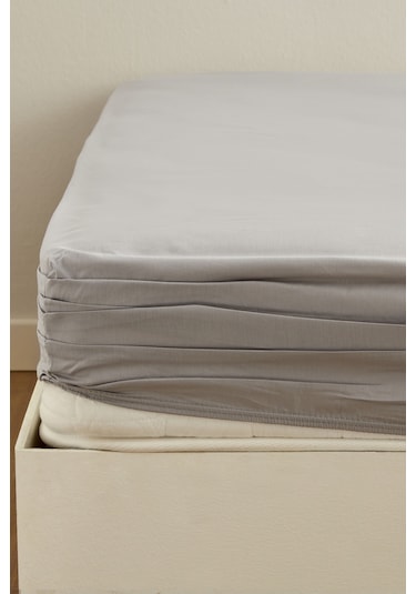 Karaca Home Fitted Tek Kişilik Çarşaf Açık Gri 100x200+30 Cm 200.19.01.1151