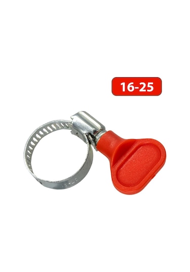 6293 Pratik Kelebek Saplı Hortum Kelepçesi 16-25 Mm 16 x 25