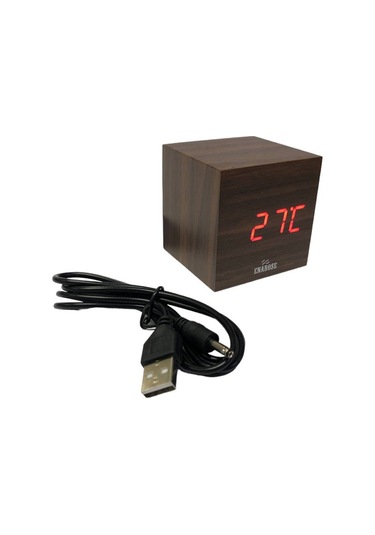 Eastar Ahşap Guguklu Balerin Duvar Saati Hediye Küp Masa Saati Kahverengi