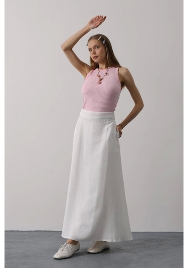 Keten Etek - Beyaz Beyaz