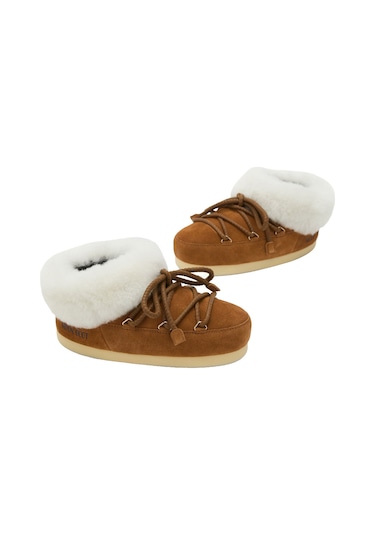 Ml06 Cocnac Natural Terlik Kadın 80d1470090 Moon Boot Evx Mule Suede 37-40 Çok Renkli