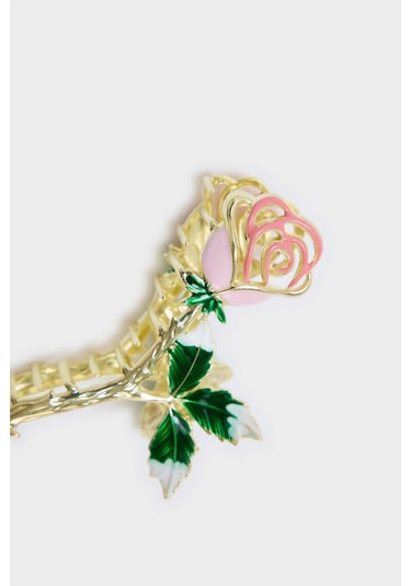 Defacto Kadın Pembe Gül Detaylı Mandal Toka F8267axnskr1 Diğer