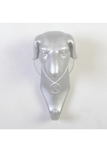 Pazly Tek Suntek Kancası Kafası Hayvan Gümüş-köpek Duvar Askı Ey Diğer