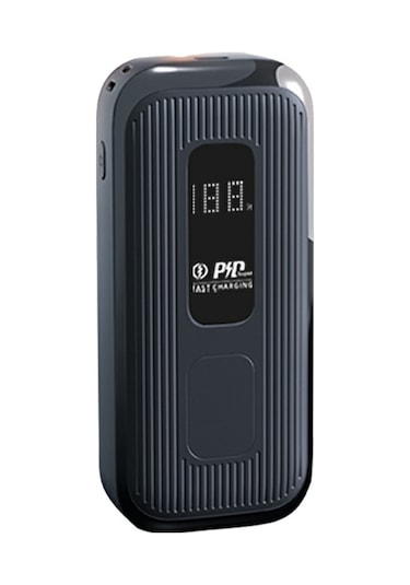 Mq3 9000mah Güç Bankası, Dahili C Tipi Kablo 22.5w Hızlı Şarj Dijital Ekran Taşınabilir Şarj Cihazı Siyah