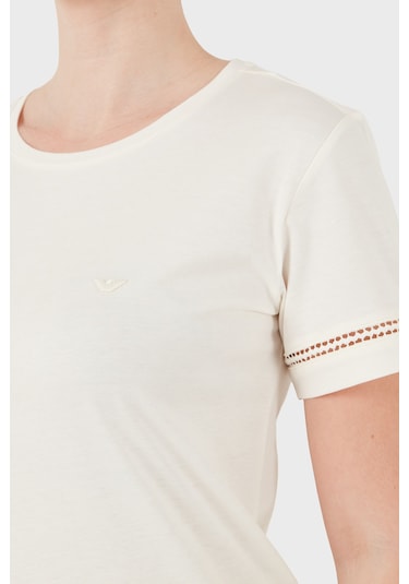 Emporio Armani Bayan T Shirt Ew003044 Af19039 U1131 Beyaz Emporio Armani Bayan T Shirt Ew003044 Af19039 U1131 Beyaz