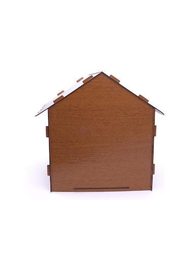 Ahşap Özel İsim Baskılı Dekoratif Kedi Evi-kulübesi, Kediler İçin Kulübe, Kedi Kulübesi Ceviz