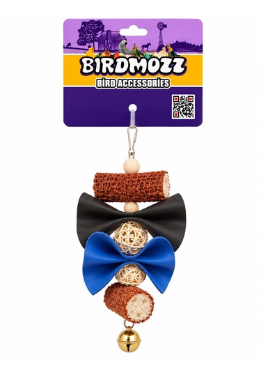 Birdmozz Premium Mısır Koçanlı Fiyonklu Kuş Oyuncağı