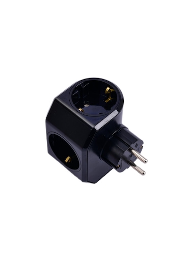 Viko Yonca Plus Üçlü Topraklı Priz Siyah - 90303004