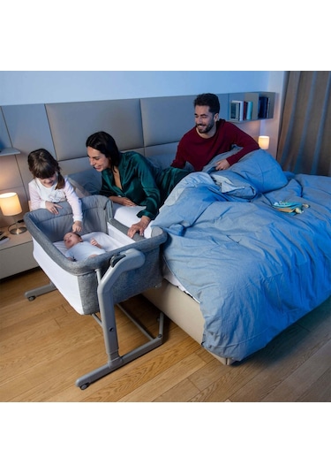Chicco Next2Me Magic Evo Anne Yanı Beşik Gri