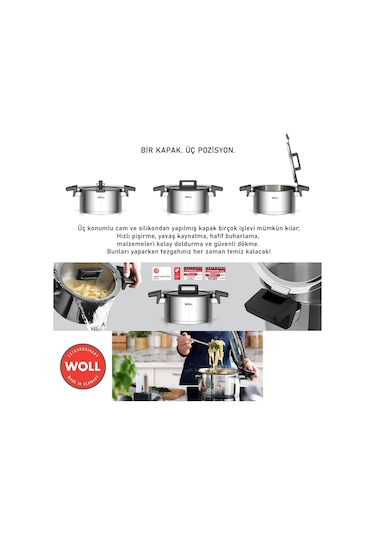 Woll Concept D-WOLLNCSET002 Çelik Tencere Seti 10 Parça