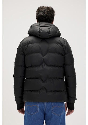 Axel Siyah Erkek Kapüşonlu Mont-nıght Nıght