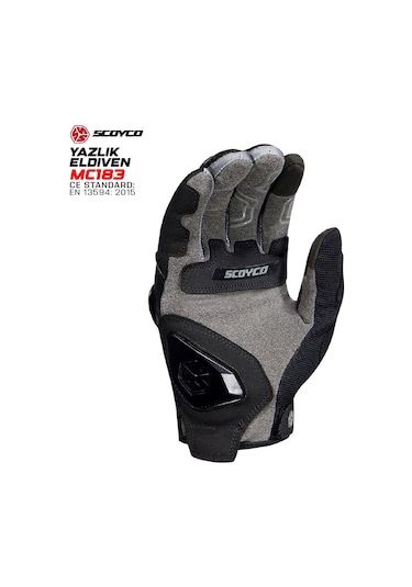 Scoyco Mc183 Yazlık Korumalı Eldiven Siyah