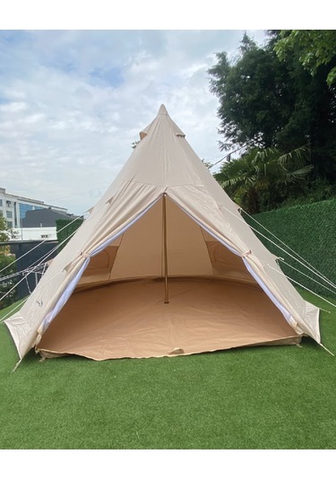 Campout Callısto 4 Mt Kanvas Kamp Çadırı Krem