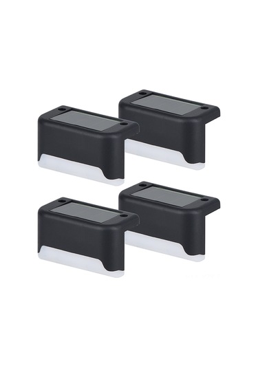 Yaozixa Siyah Kasa Isınak Işıkli Güneş Enerjili Dış Mekan Basamak Lambası - Su Geçirmez Bahçe, Duvar, Çit Ve Merdiven Aydınlatması Diğer