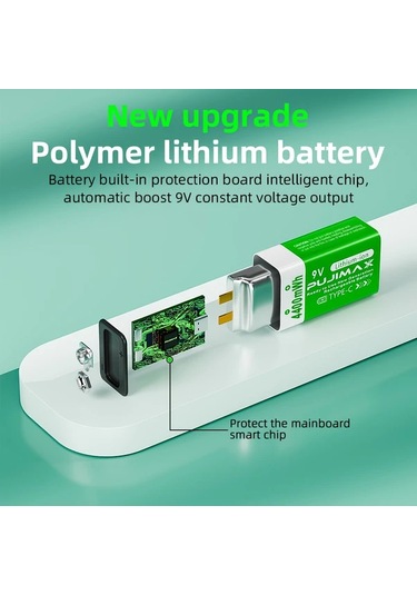 Willowhaven Pujımax 4400mwh 9v Şarj Edilebilir Lityum Pil 4lü Set Hızlı Şarj