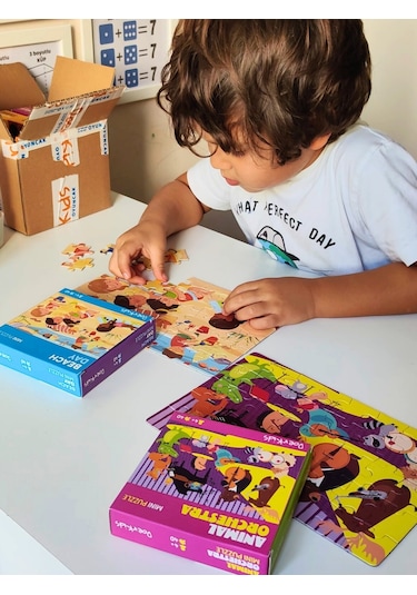 Doerkids Çocuklar Kumsalda Mini Puzzle 40 Parça