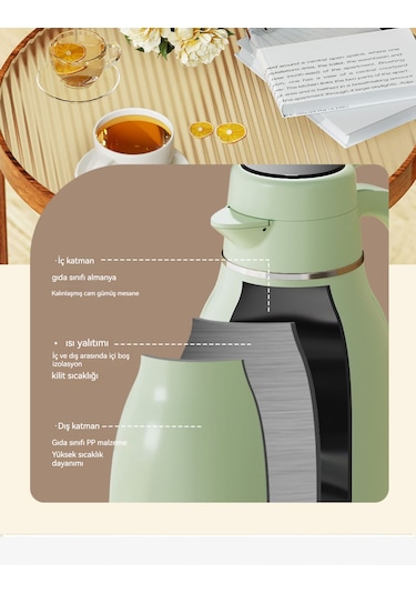 Uzun Ömürlü Isı Yalıtımı Ev Tipi Termos Şişesi Kırmızı