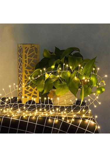 6 Metre 200 Led Gün Işığı Uzaktan Kumandalı, 8 Modlu Usb Peri Işığı