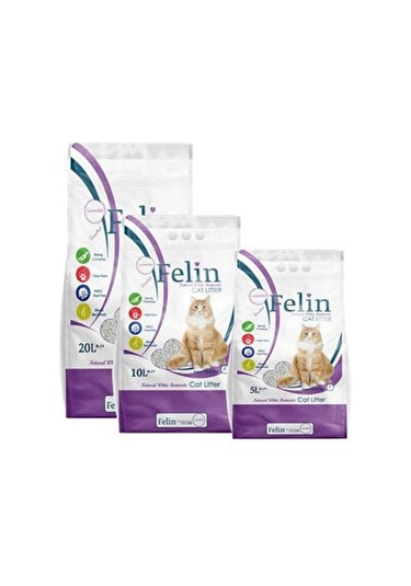 Felin Lavanta Kokulu Topaklaşan İnce Bentonit Kedi Kumu 10 L