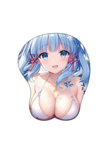 Genshin Darbe 3d Silikon Mousepad Raiden Shogun Yae Miko Kokomi Bilek Desteği Mouse Pad Anime Oyunu Seksi Bilek Dinlenme Fare Mat Mavi