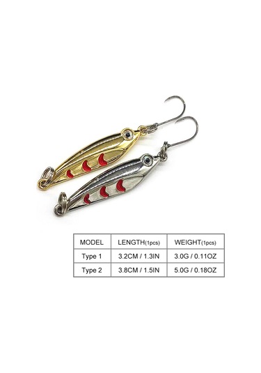 Maiyame 6 Adet Metal Balık Yemi: 3 Altın + 3 Gümüş, 3g Ağırlık, Deniz/su Avı Için Parlak Flasher