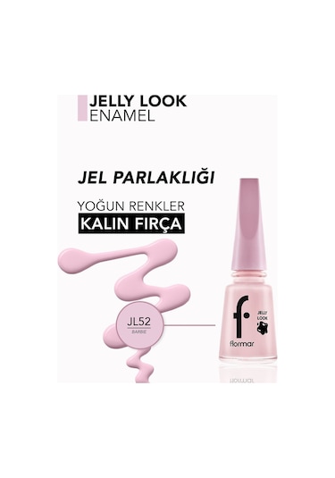 Flormar Jel Görünümlü Parlak Oje (Pembe) - Jelly Look Nail Enamel - JL52 Barbie - 8690604568840